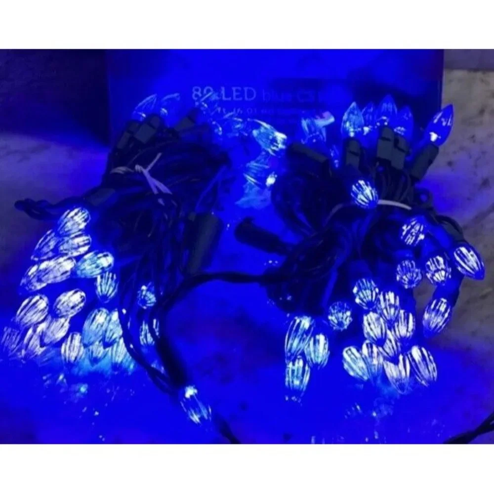 December Home 80 LED Blue C3 Lights 19.75 Indoor Outdoor Green Energy Saving